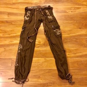 Miss Me Rayon embroidered pants
